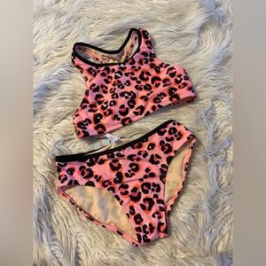 Kids Leopard Print Bikini Set